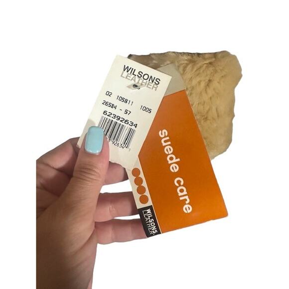 Wilsons Leather Brown Suede Leather Fur Trim Full Zip Jacket Women Sz XS - Picture 10 of 13